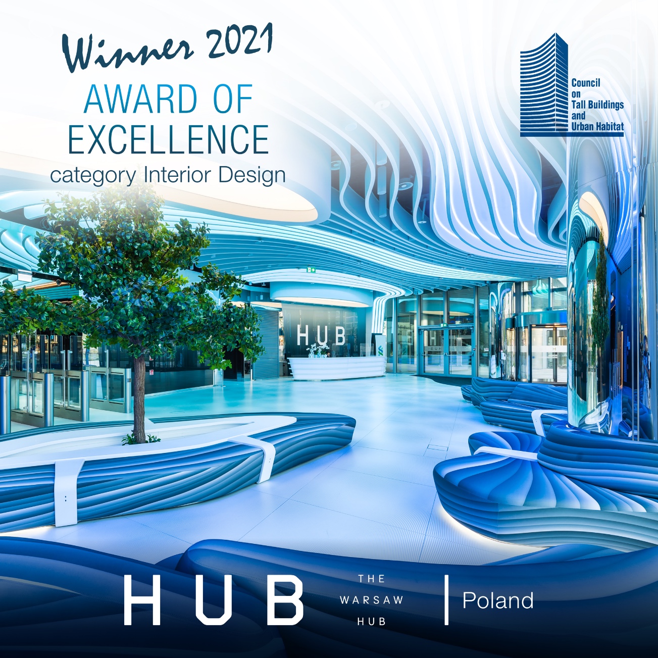 CTBUH Award of Excellence for The Warsaw Hub