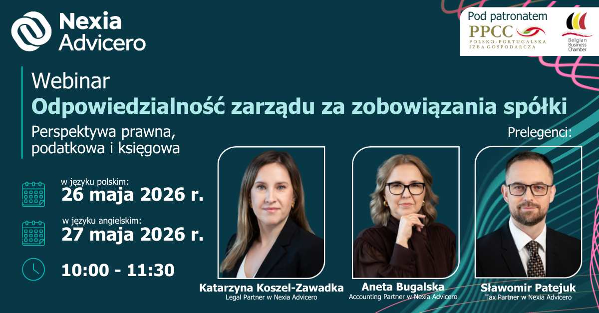 Liability of Management Board Members for Company Obligations - Legal, Tax and Accounting Perspective | BBC x Nexia Advicero x PPCC | Webinar