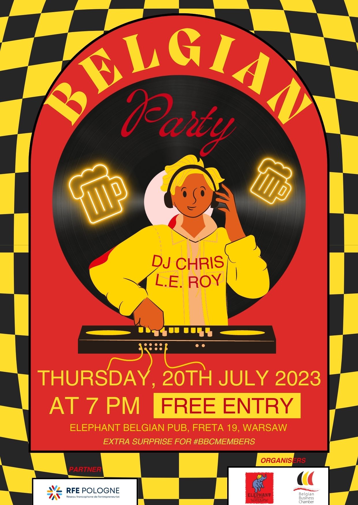 Join us for the Belgian Party on Thursday July 20th at Elephant Belgian Pub!
