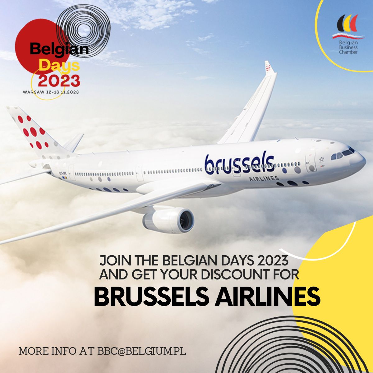 Fly roundtrip from Brussels (BRU) to Warsaw (WAW) at special rate fares with Brussels Airlines for the Belgian Days 2023!